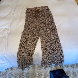 Brand New FP Very Flowy Cheetah Pants Size L